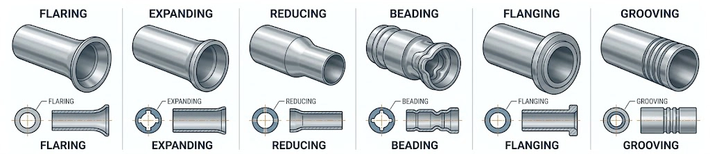 Common Tube End Forming Types